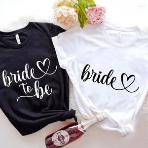 Camas de camisetas femininas T-shirt Bachelorette Hen Bridal Chuvents Party Tops de Camiseta curta Mulheres Mulheres de Adewell Camiseta