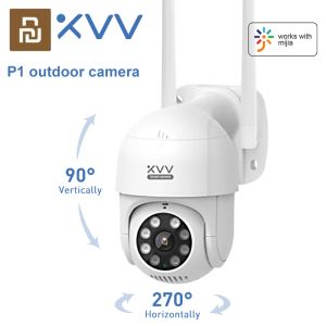 System Xiaovv Outdoor Camera 2K Pro 1296p HD Webcam 360 IP Security Surveillance Camera IP66 Humanoid Mobile Detect Wireless Cam för MI