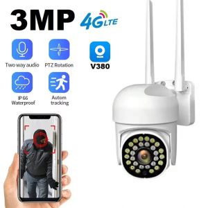 System V380 Pro 3MP Surveillance Outdoor Wireless IP Camera Smart Home Two Ways Audio Waterproof WiFi Security CCTV Camera Support 128G
