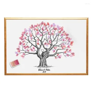 Party Supplies Wedding Guest Book Alternativ Tree Graduation Fingerprint Canvas Waterproof Creative DIY Sign-In Gift