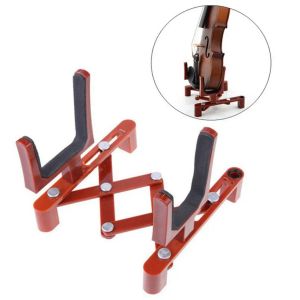 Kablar Professionell bärbar vikningsfiolgitarrstativ Musikinstrument Fiddle Floor Holder Rack Violins Gitarrtillbehör