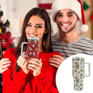 Mugs Insulated Coffee Tumbler With Lid Durable Christmas Tumble Portable Multifunctional Milk Beverage Mug Kitchen Accessories