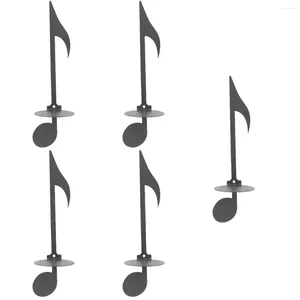 Portabandine 5pcs supporto da parete Music Note Sconce Metal Decor