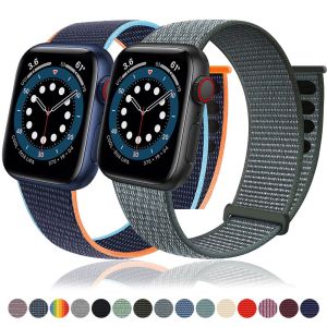 Nylonband für Apple Watch Gurt 49 mm 45 mm 41 mm 44 mm 42 mm 42 mm 38 mm einstellbares elastisches Armband Iwatch Ultra Serie 3 4 5 Se 678