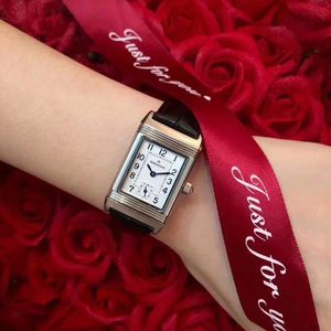 Designer Womenwatch Reverso Watch 5a High Quality Swiss Quartz Movement Montre Femme 23*34mm Leather Strap Uhr Second In 6'oclock Women Watches With Watchbox 3K46