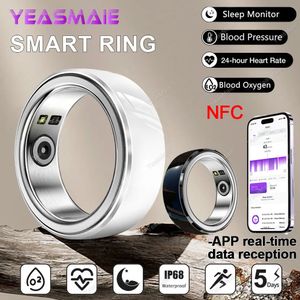 NFC Smart Ring Men Domenne Case Canale del sangue Monitoraggio del sonno Monitoraggio Sport Attività Sport Fitness Tracker Anelli per Android iOS 240415