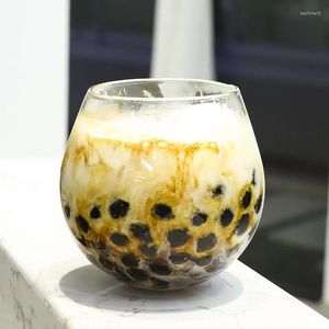 Kieliszki do wina kubek kubek koreański szklany jogurt wysoki poziom elegancki napój nordic