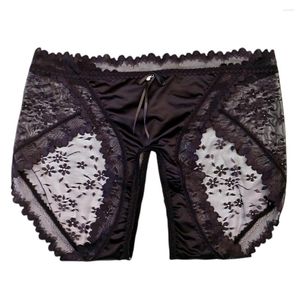 Calcinha feminina cetim cetim renda sem griping women rodeado de cintura alta veja através de roupas íntimas cuecas abertas de lingerie para cuecas de sexo