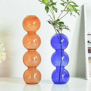 Vases Coloured Nordic Glass Vase For Flower Wholesale Wedding Decorative Tall