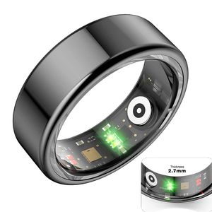 Smart Ring Military Aço da concha de aço saúde Monitor IP68 3ATM Modos de múltiplas esportes à prova d'água 240415