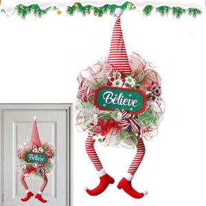 Декоративные цветы рождественские двери венки 32 в больших венках с длинными ногами орнамент подвесная лента на открытом воздухе.