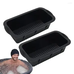 Baking Moulds 2Pcs Extra Large Ice Mold Silicone Reusable Big Cube Block Tray Dishwasher Safe Maker Container For Bath