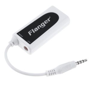 Cavi Flanger Flanger da 3,5 mm Output Guitar Bass to Smartphone Effect Interface ABS Adapter Connector Audio Connector per iPhone iPad