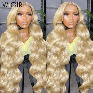Wigirl 613 Lace Frontal Wig 13x6 Honey Blonde Body Wave Lace Front Wig Brazilian 13x4透明な色女性のための人間の髪の毛240408