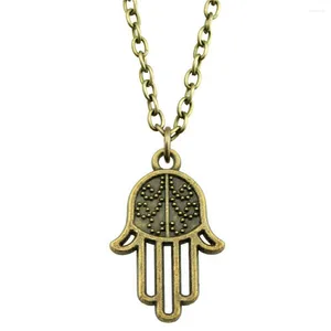 Подвесные ожерелья 1pcs Hamsa Hand Chain для мужчин аксессуары Женщины поставляют ювелирные изделия Оптовая длина 43 5 см.