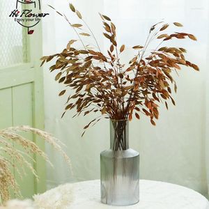 Fiori decorativi piante secche naturali Chasmanthium latifolium bouquet decorazioni autunnali foglie fresche foglie di nutrere tavolo da festa nuziale