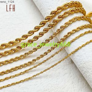 AU750 Twisted Rope Chain Halsband Oro 18 K Guldsmycken Pure 18K Gold Necklace Real Gold Jewelry 18K med certifikatrepkedja