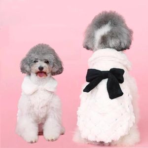 Abbigliamento per cani Abbigliamento per animali domestici di lusso Elegante cappotto invernale Cat Cuppy Cuppy vestiti Bowknot Chihuahua