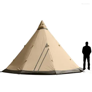 Zelte und Unterkünfte Tentipi 9-Personen-Luxus-Camping-Zeltpyramide fliegender Winter können durch Feuer beleuchtet werden