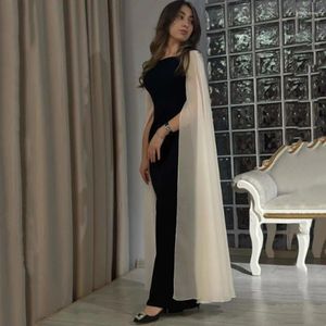 Sukienki imprezowe Aleeshuo klasyczny syrena Dubai Arabia Dress Sukienka Cap Rleeves Scoop Neck Sparkle Cocktail Koktajl Długość wieczoru 2024