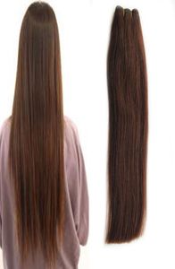 2 Brazylijskie proste ludzkie włosy Weaving 1 kawałek 100 bez remy ludzkie włosy Weft grube wiązki 8quot 26quot8711276