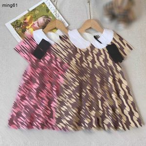 Marka Girls PartyDress kısa kollu bebek etek boyutu 90-140 cm Çocuk Tasarımcı Giysileri Mektubu Baskı Prenses Elbise 24 Nisan