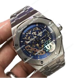 2024 New Luxury Men 'Sapphire Glass Series 41mm Skeleton Dial Automatic Movement Solid Stainlit Strap Wrist Watch Watch Luxury Mens Watches