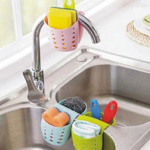 Kitchen Storage Home Sponge Drain Basket Sink Holder Soap Shelf Hanging Bag Accessories Supplies