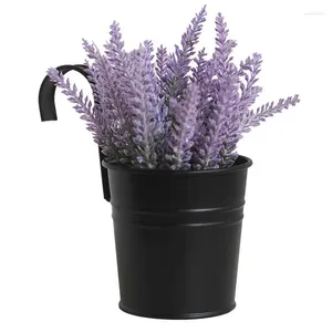 Vases Universal Metal Iron Flower Pot Vase Home Decorative Hanging Vintage Plant Bucket Durable Balcony Planter