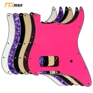 Cables Feiman Guitar 11 Screw Holes Pickguards Suit For Fender Tom Delonge Strat Guitar US Spec Strat With Bridge Humbucker