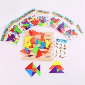 Parti lehine 10 adet/çanta mini tangram bulmaca ebeveyn-çocuk oyun oyuncakları çocuk doğum günü hediyeleri karnaval okul ödül goodie çanta dolgu