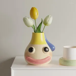 Вазы современный цветочный ваза имитация смола контейнер домашний гостиная