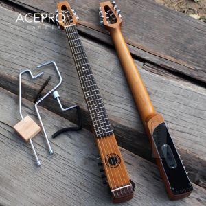 Chitarra acepro mini elettrico elettrico chitarra muta da viaggio muto finitura satina