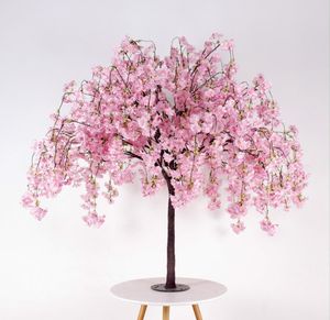 Ny ankomst Cherry Flowers Tree Simulation Fake Peach Wishing Trees For Wedding Party Table Centerpieces Decorations Supplies6875371