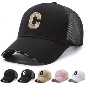 C-letter Mesh Korean Version, Spring/summer Outdoor Breathable Hat, Simple Casual, Men's and Women's Sports, Sun Protection, Duckbill Hat Trend