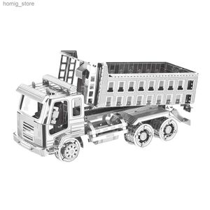 3D Puzzles Truck 3D DIY Metal Jigsaw Puzzle Creative Childrens Educational Toys Y240415