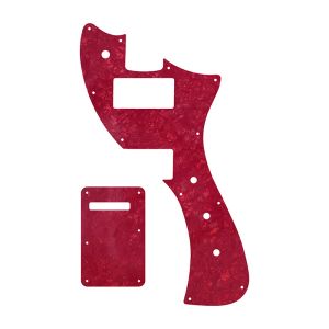 Cables Pleroo Custom Parts For US Fender Meteora Electric Guitar Pickguard & Back Plate, Red Pearl