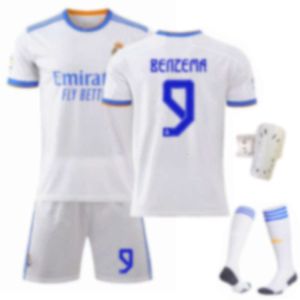 21-22 New Real Madrid Home 7 Azar 9 Benzema 10 Modric Jersey Football Suit