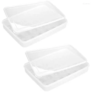 Storage Bottles 2 Clear Egg Containers With Lid Hold 48 Eggs Easy Carry Accessory Part Dishwasher Safe Carrier Stackable