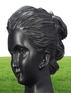 Boutique Counter Black Resin Lady Figure Mannequin Display Bust Stand Jewelry Rack for Necklace Pendant Earrings 3900117