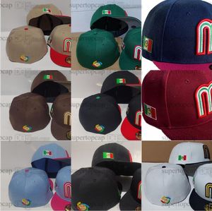 2024 New Mexico Fitted Hats Baseball Cap с флагом Black Top Green Fashion Hip Hop Bone для мужчин Женщины Женщины M