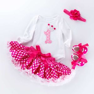 Newborn Baby Clothing, Clothing, Spring and Autumn Long Sleeved Romper, Polka Dot Puffy Skirt Set