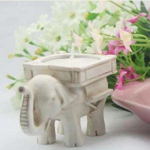 Świecane posiadacze Vintage Candlestick Animal Lucky Small Elephant Holder Herba Light na wesele Domowe Dekor Prezent