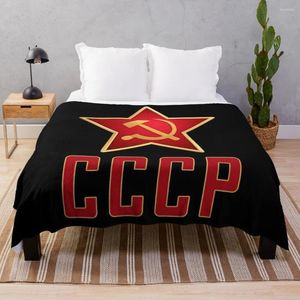 Decken CCCP Russland Hammer und Sichelflagge werfen Decke pelzig