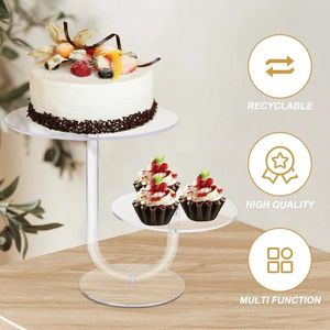 Geschenkverpackung 1PC Acrylkuchenturm mit 2 Schichten für elegante Ausstellung von Cupcakes -Desserts und - perfekte Geburtstage Teepartys