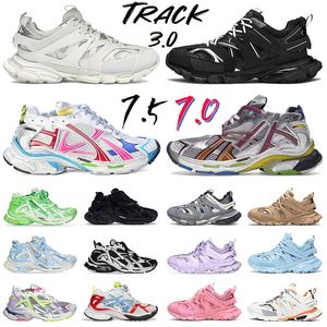 Track Runners 7.0 7.5 3.0 Tasarımcı Ayakkabı Kadın Üçlü S All Siyah Beyaz Mor Pembe Çok Renkli Renkli Kadınlar Erkek Spor Ayakkabıları Elbise Eğitmenleri