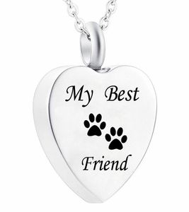 Memorial Pet Ashes Ceensake Dog CAT Cremation Jewelry Urn Necklace Paw Paw Stampa Memoriale di cenere Memoriale2867417