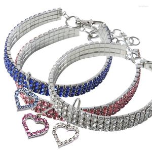 Collari per cani 3 colori Rhinestone Stretch Pet Collar Collar Collace Crystal Tag Accessori a sospensione per forniture per gatti