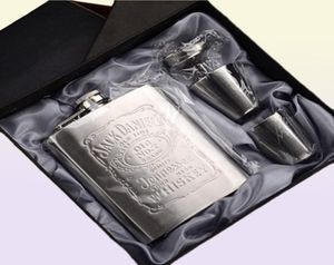 Hüftflächen Metall tragbarer Flagon Edelstahl Geschenke Reisen Silber Whisky Alkohol Flasche Flasche Männliche Mini -Flaschen9714781