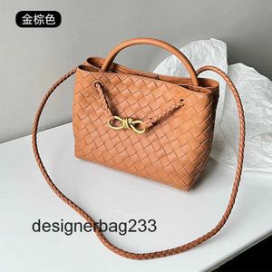 Cowhide Metal Bottegs Handtotes Wo Rope Bag venatas Selldle Woven 2024 Tote Andiamo Small Buckle One Designer Crossbody Bags Luxury 9W9U